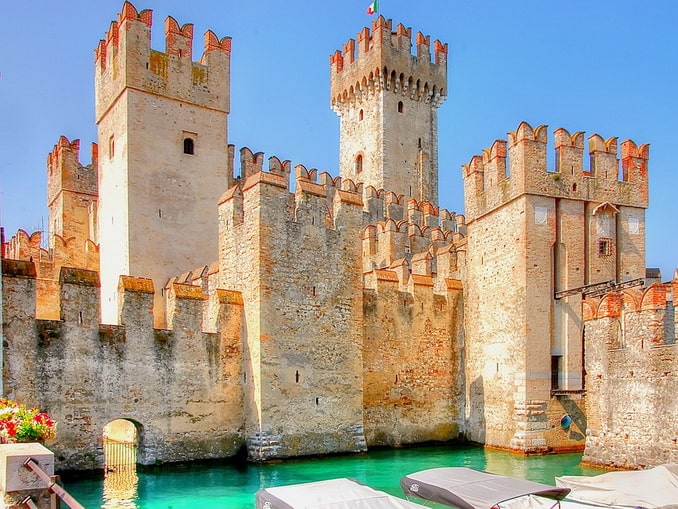Scaliger Castle in Sirmione - Top attraction of lake Garda