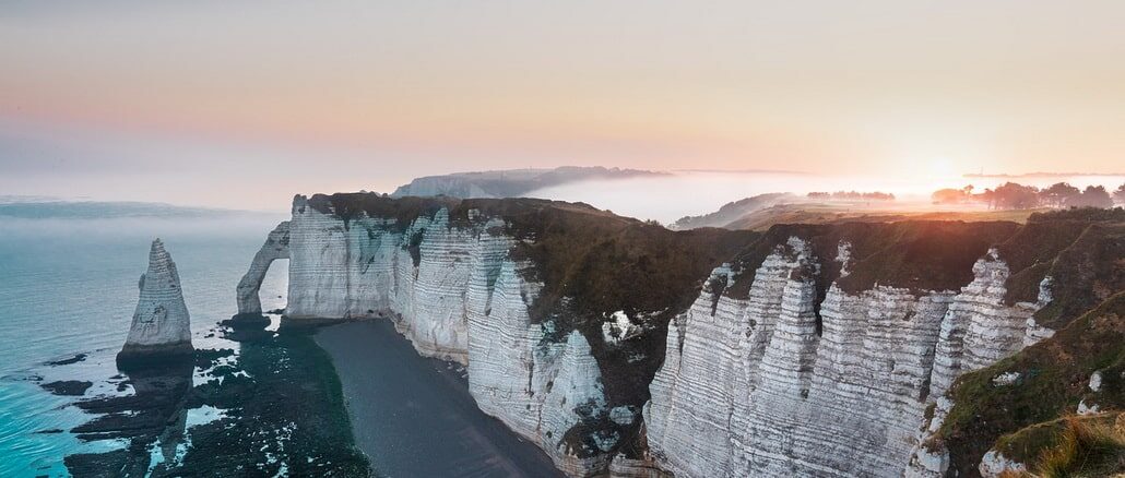 Etretat cliffs in France